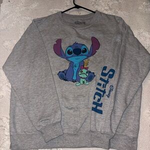 Disney Gray Sweatshirt with Stitch and Scrump